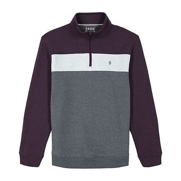 IZOD Other - NWT IZOD Advantage Performance Mens 2XL XXL Soft 1/4 Zip Jacket Sweatshirt Plum